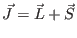 $\vec{J}=\vec{L}+\vec{S}$